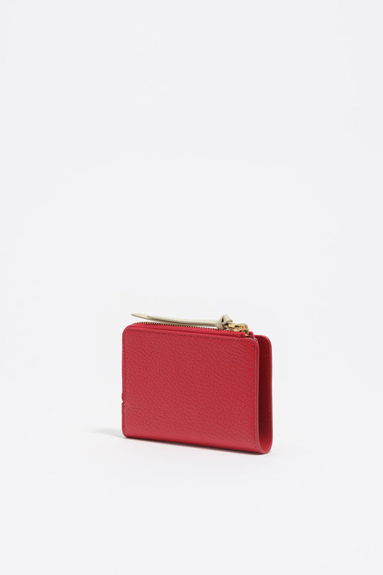 Red leather purse