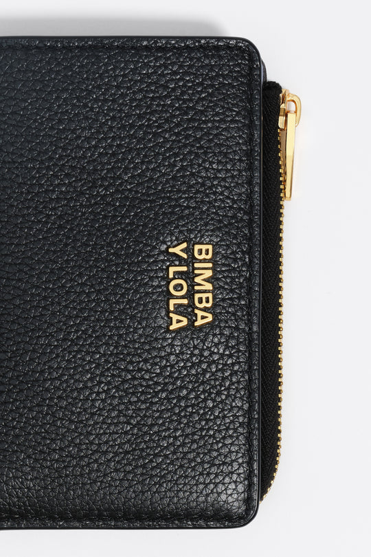 Black leather purse