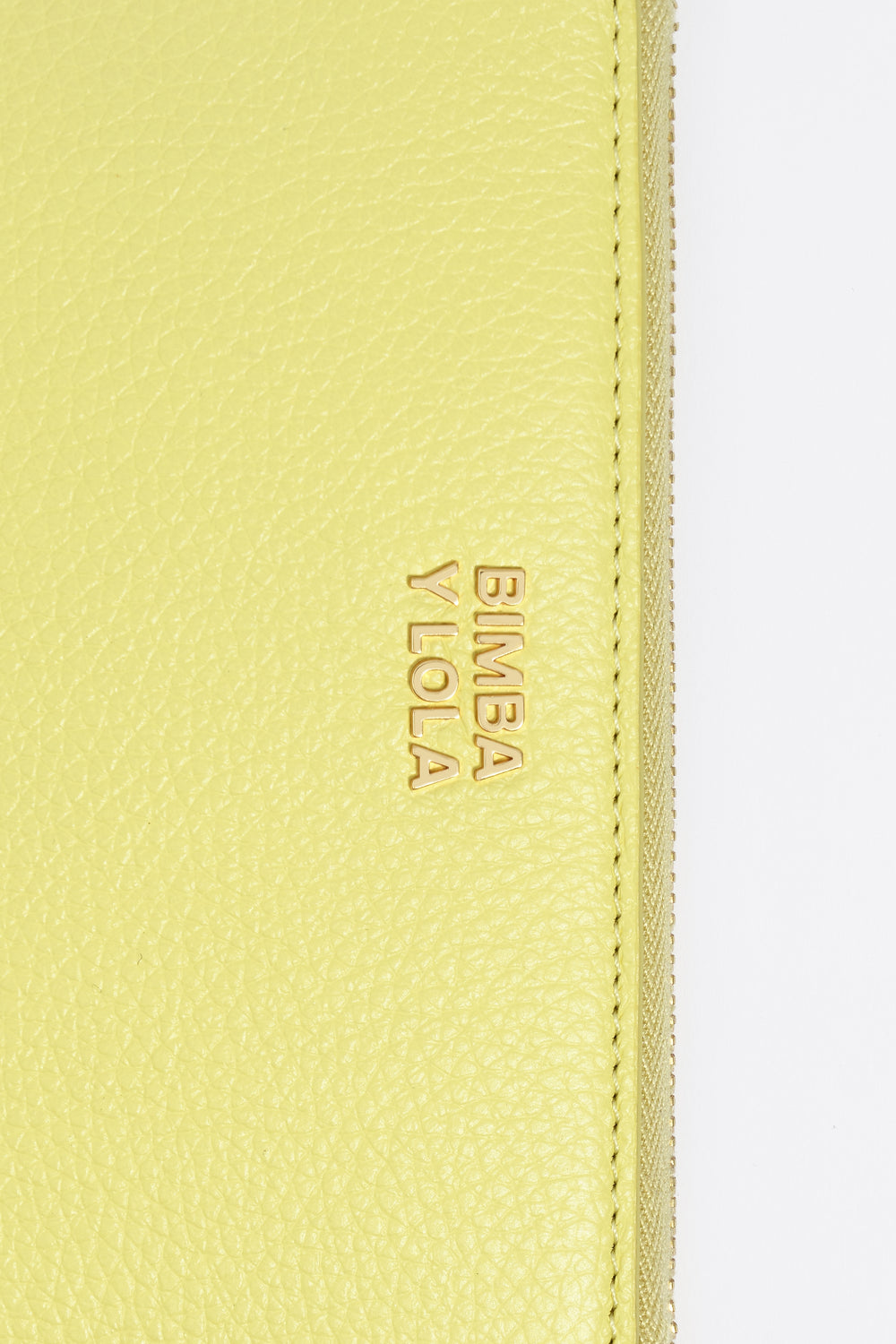 Medium acid yellow leather horizontal wallet