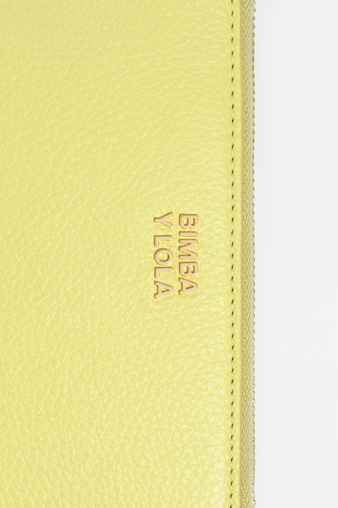 Medium acid yellow leather horizontal wallet