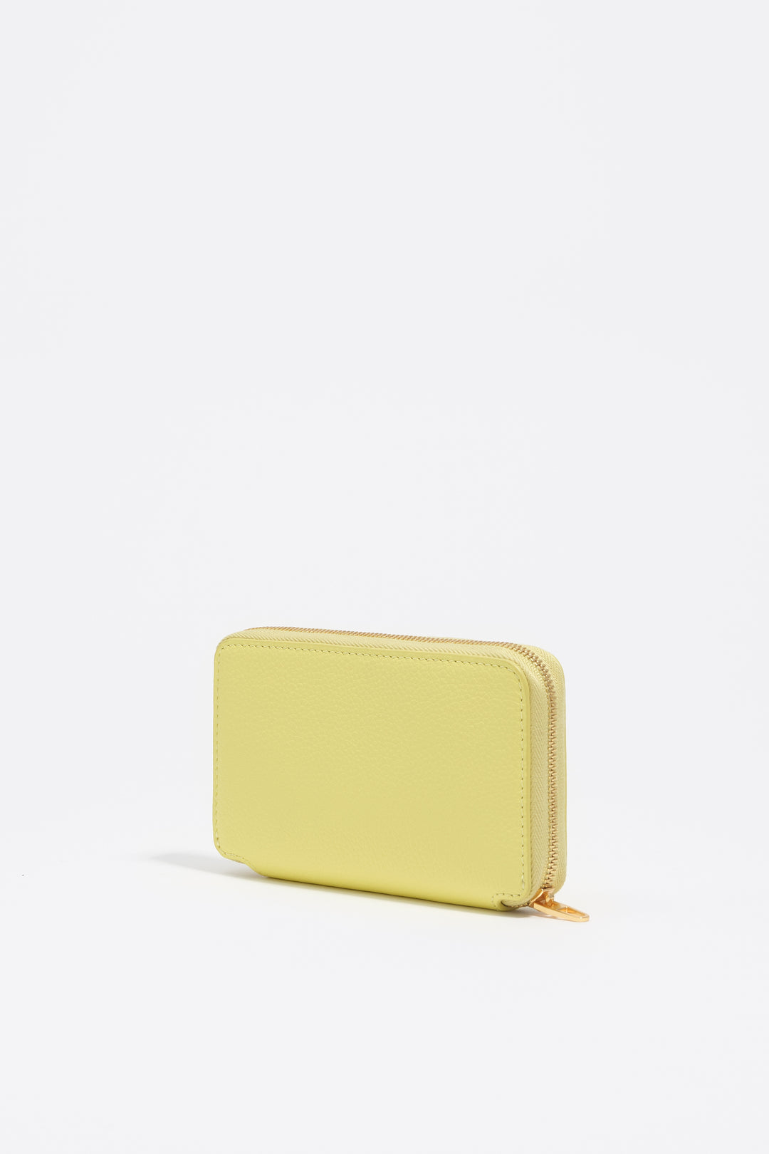 Medium acid yellow leather horizontal wallet