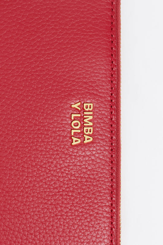 Medium red leather horizontal wallet