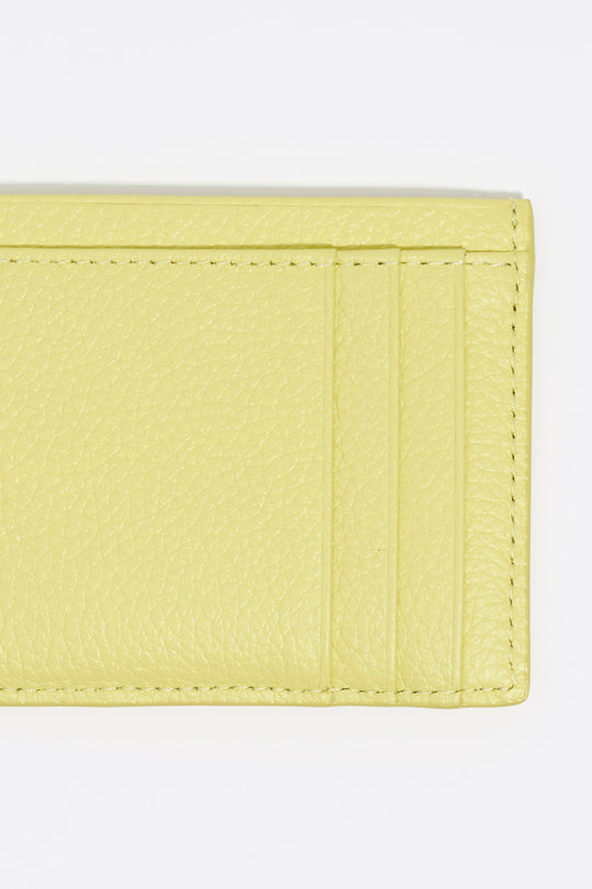 Acid yellow leather card holder