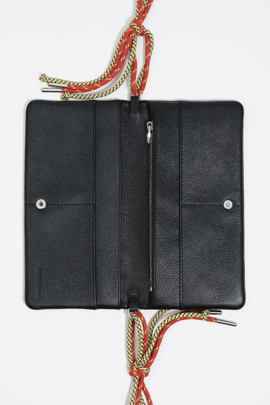Mini black leather bag