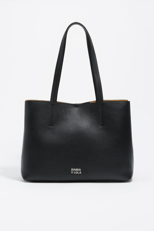 Large leather shopper bag