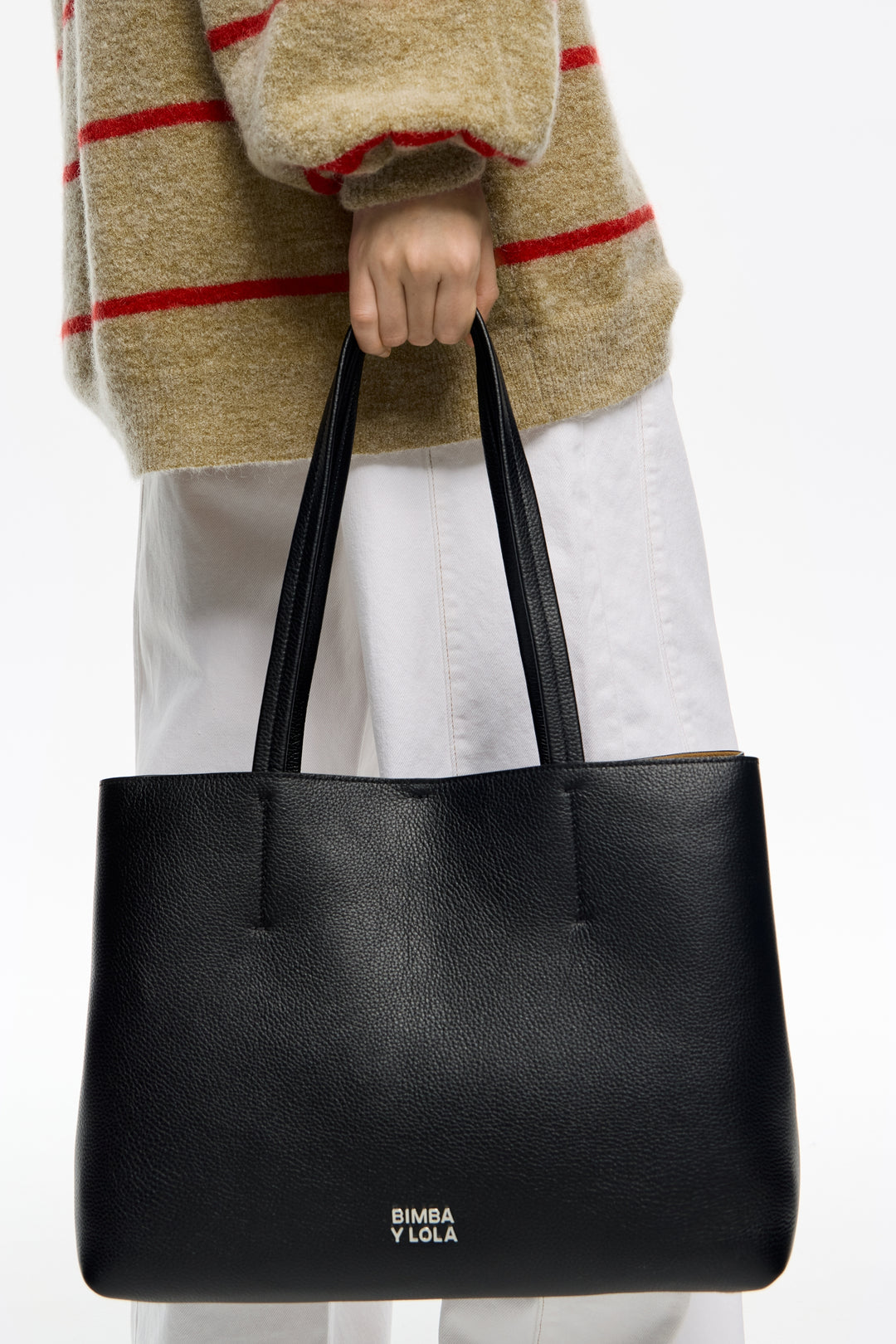 Large leather shopper bag