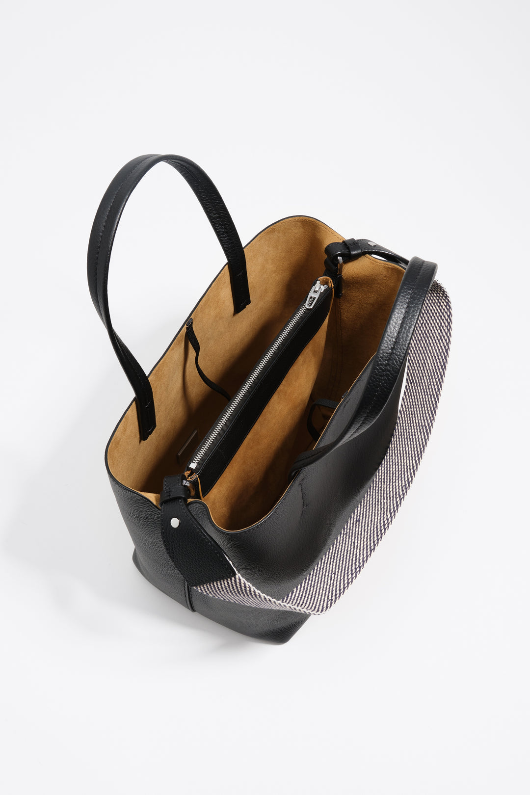 Black leather shoulder bag