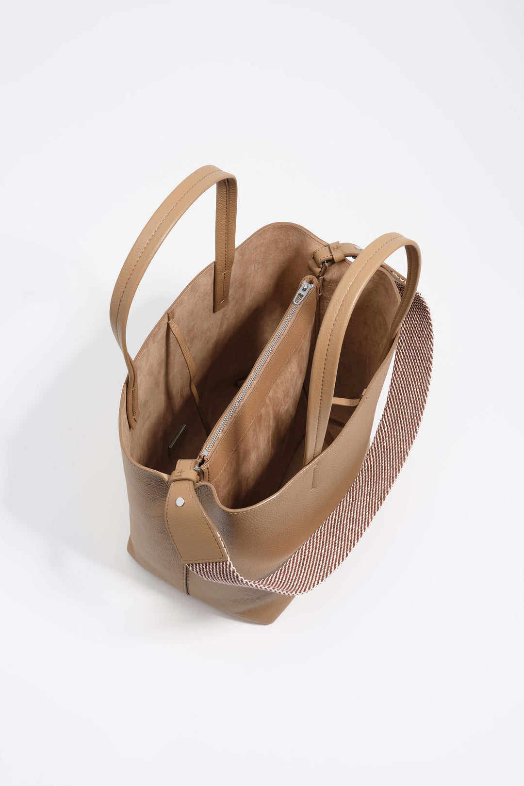 Light brown leather shoulder bag