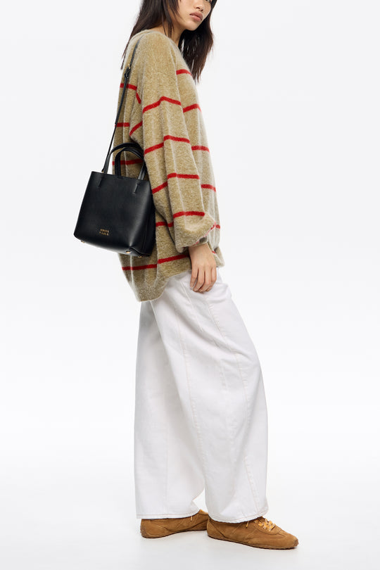 Black leather crossbody bag