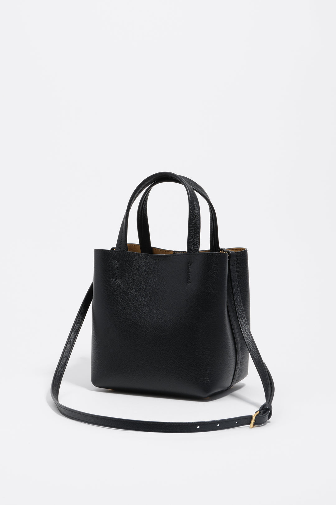 Black leather crossbody bag