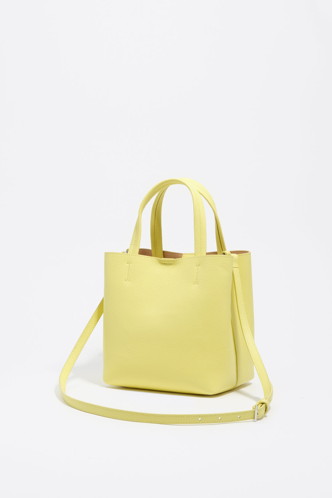 Acid yellow leather crossbody bag