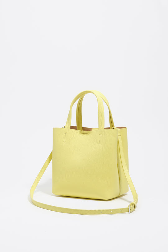 Acid yellow leather crossbody bag