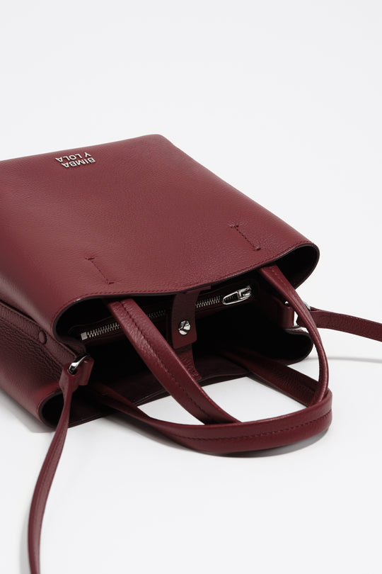 Burgundy leather crossbody bag