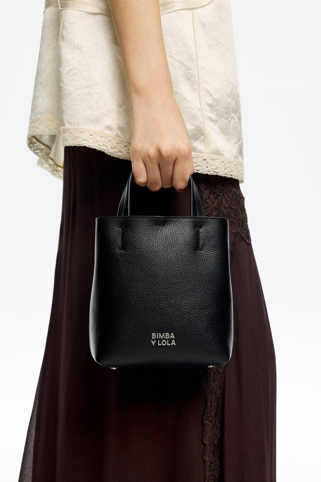 Black leather crossbody bag