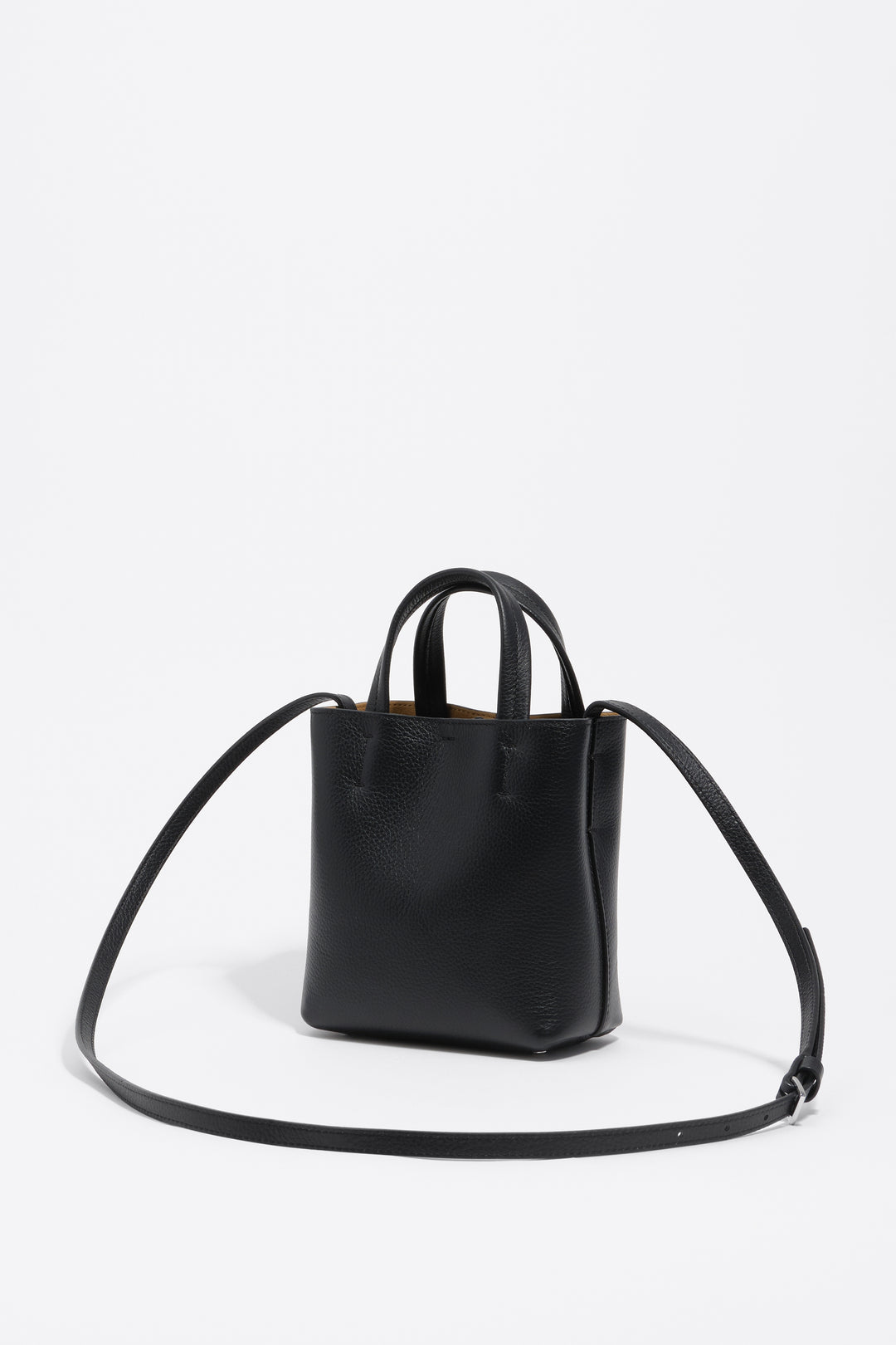 Black leather crossbody bag