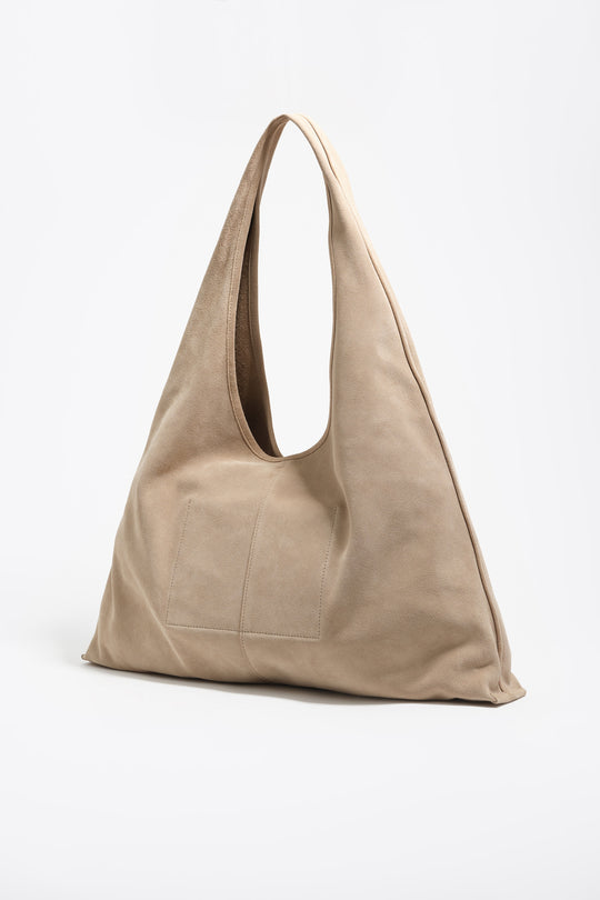 Sand leather maxi Bikini Paper bag