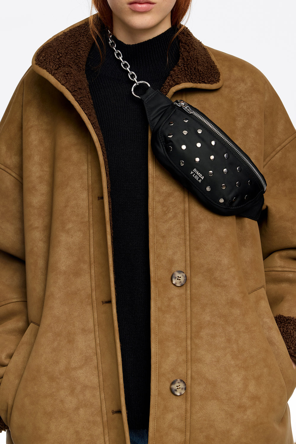 Black nylon bumbag