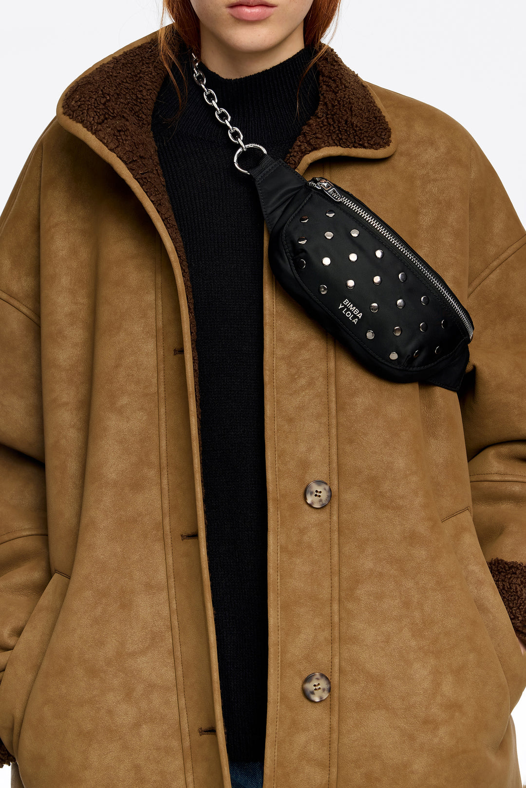 Black nylon bumbag