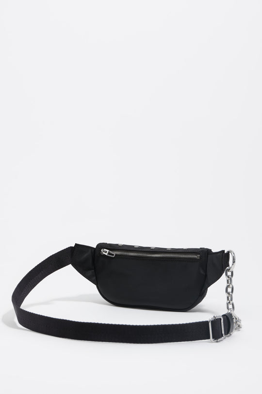 Black nylon bumbag
