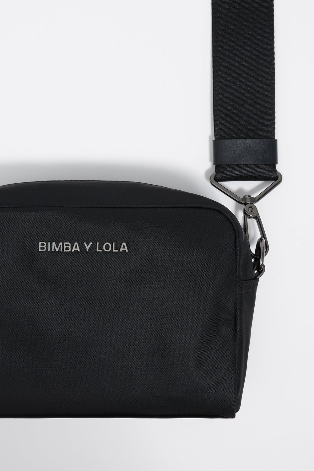 Black nylon crossbody bag