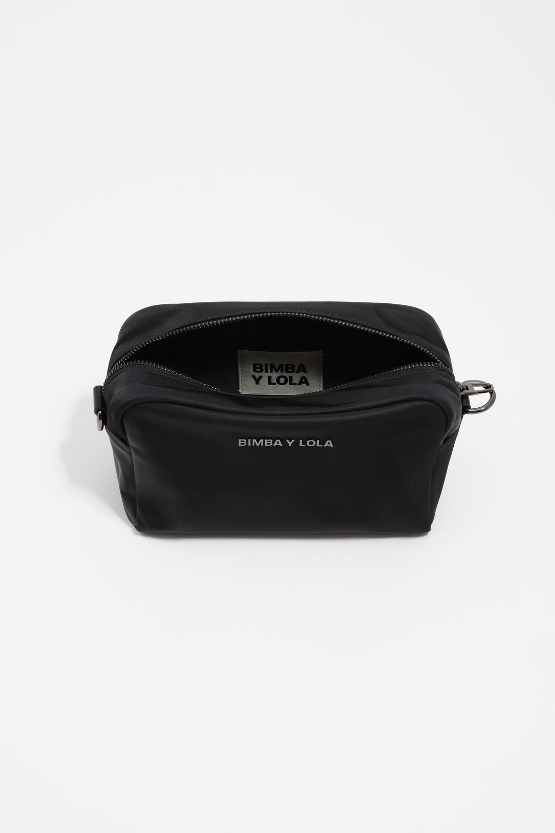 Black nylon crossbody bag