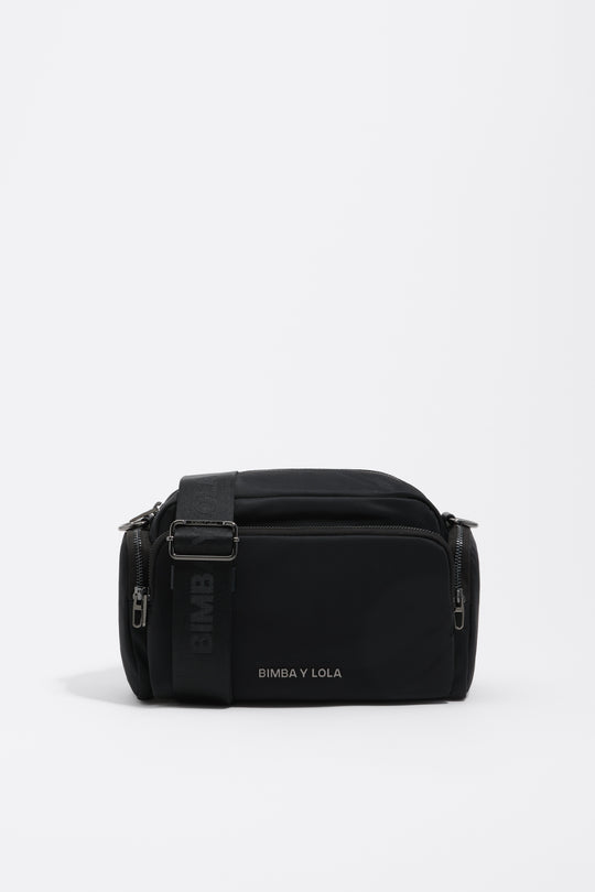 Black nylon Pocket crossbody bag