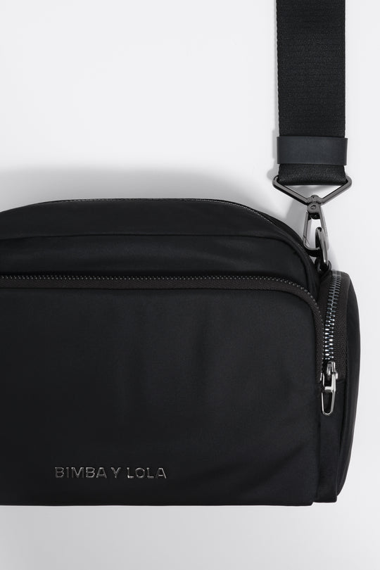 Black nylon Pocket crossbody bag