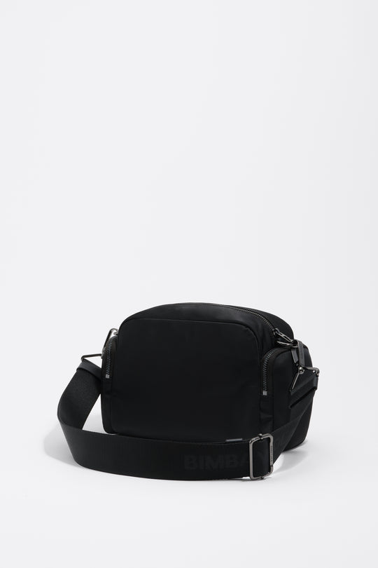 Black nylon Pocket crossbody bag