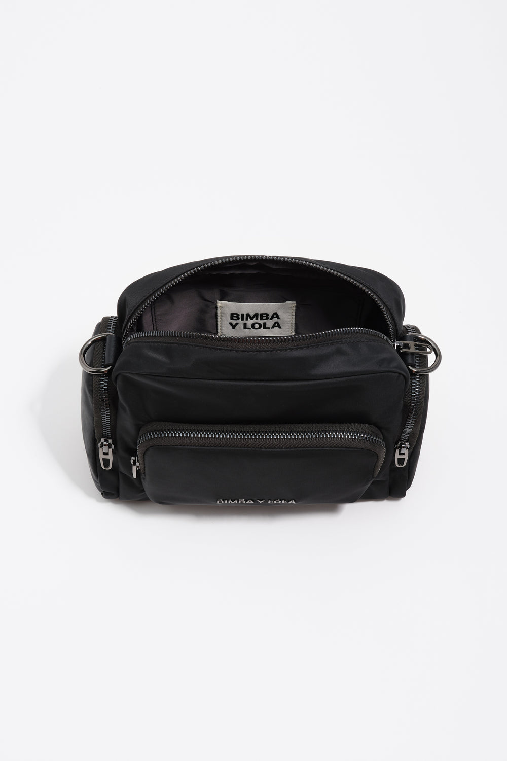 Black nylon Pocket crossbody bag