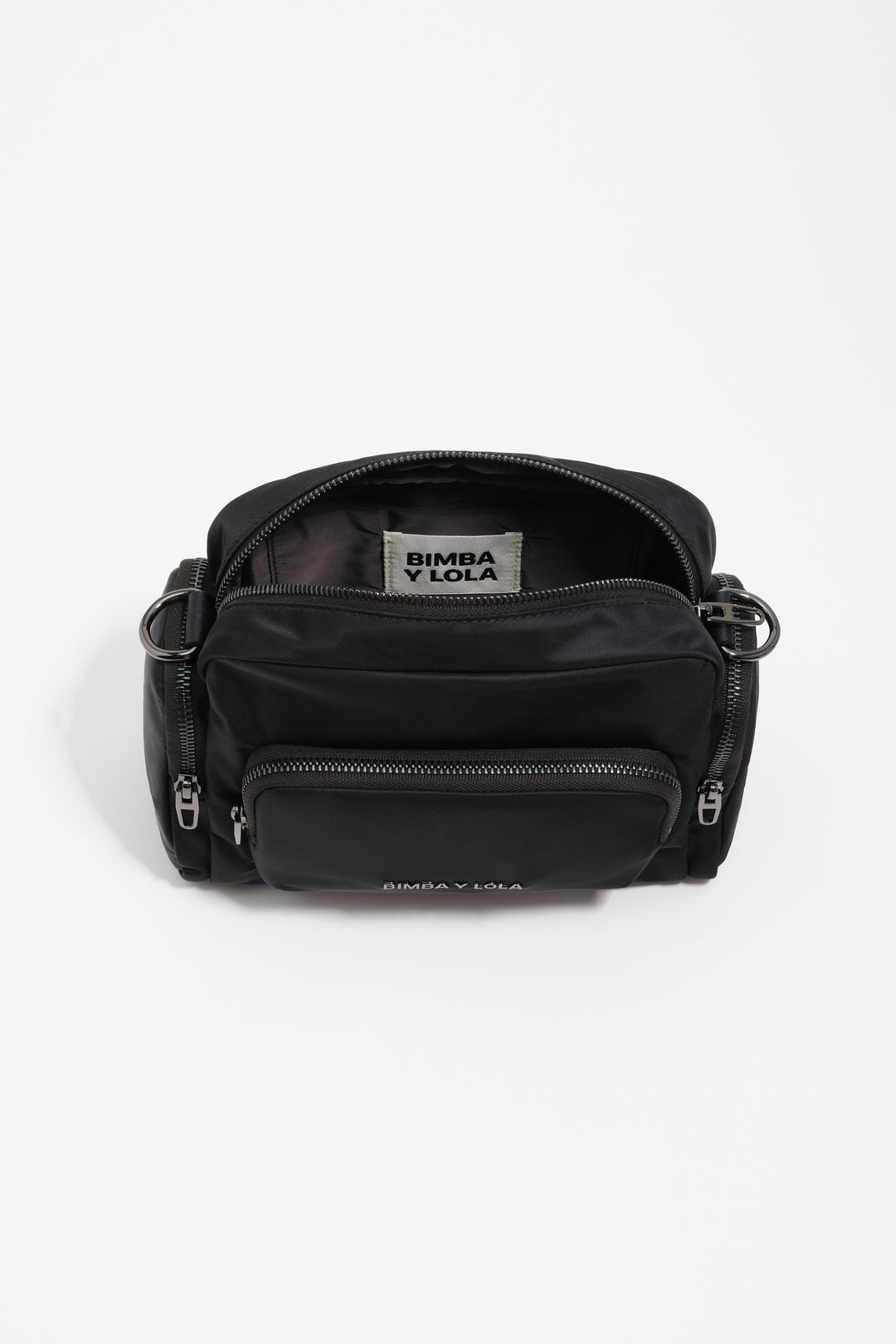 Black nylon Pocket crossbody bag