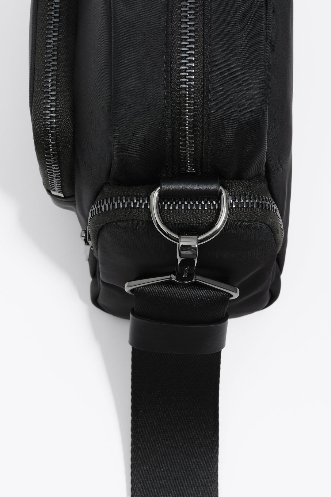 Black nylon Pocket crossbody bag