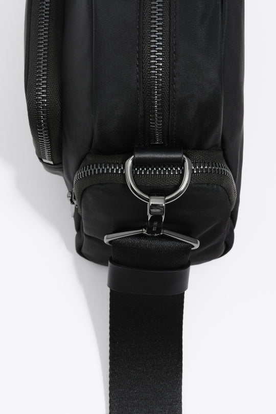 Black nylon Pocket crossbody bag