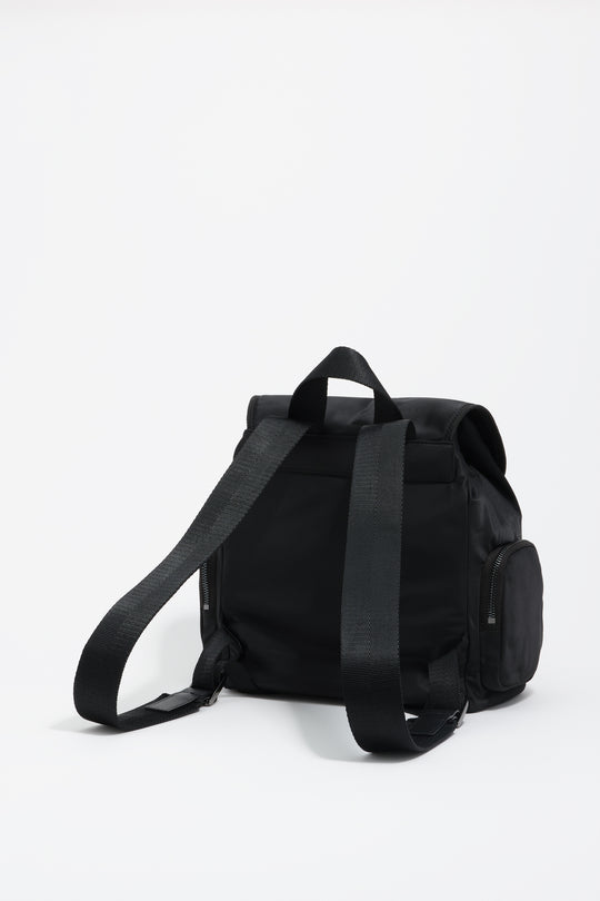 Medium black nylon Pocket backpack