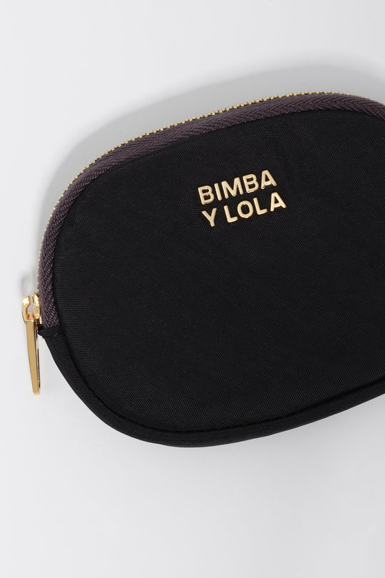 Black nylon coin purse