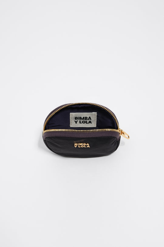 Black nylon coin purse