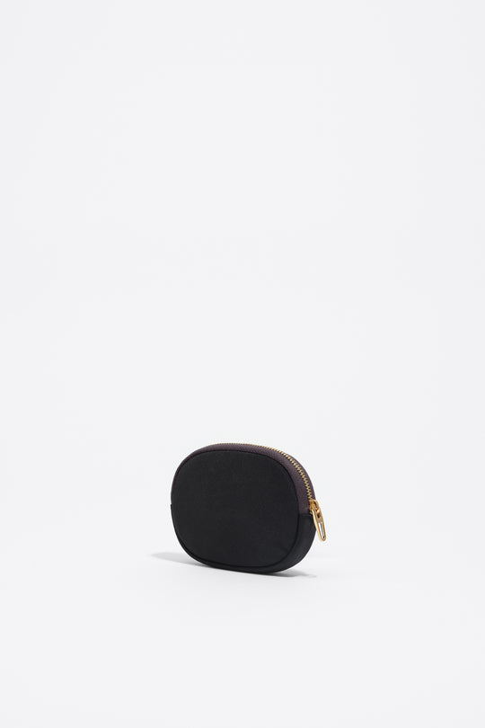 Black nylon coin purse