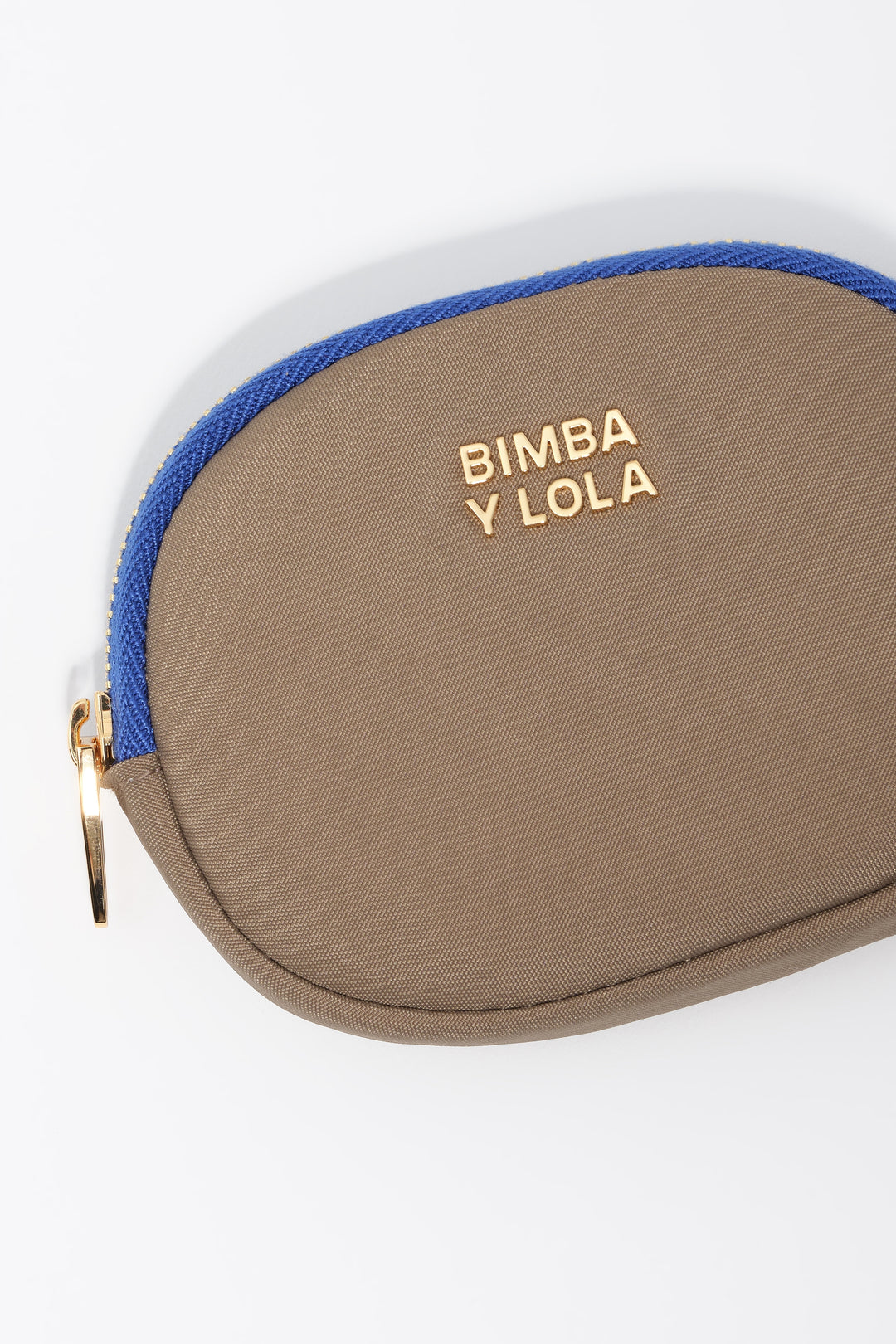 Khaki brown nylon coin purse