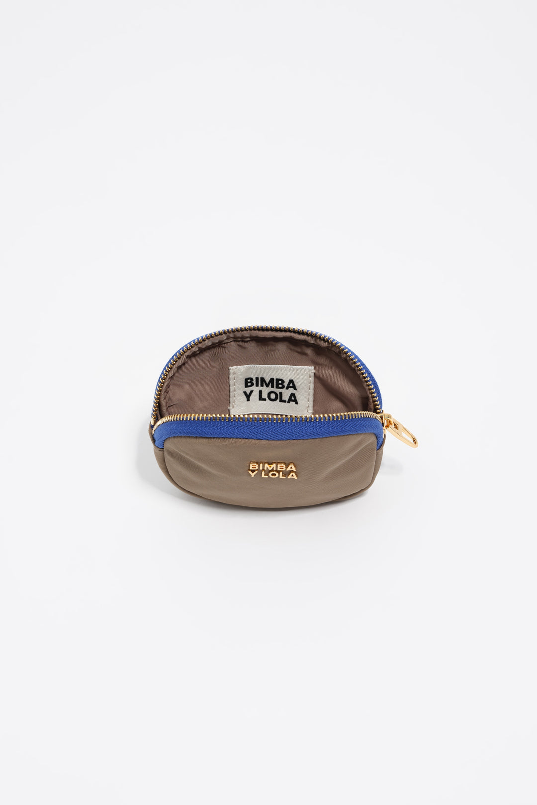 Khaki brown nylon coin purse