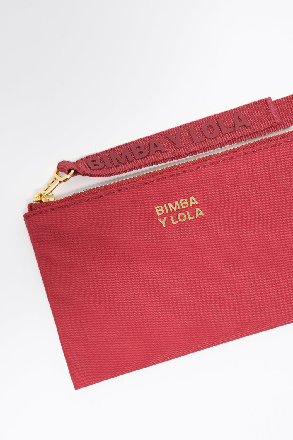 Red nylon coin purse