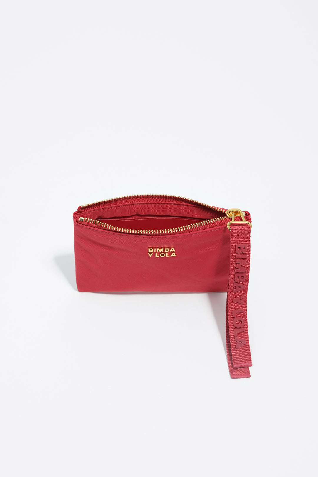 Red nylon coin purse