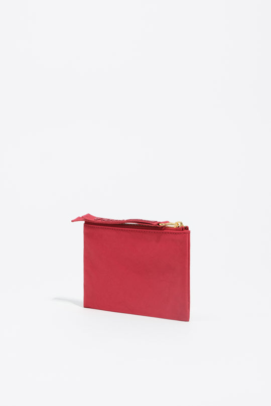 Red nylon coin purse