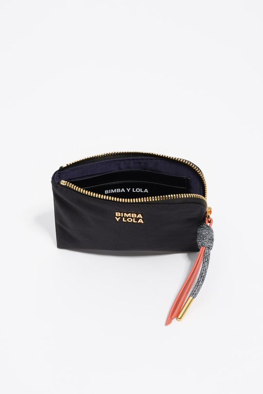 Black nylon coin purse