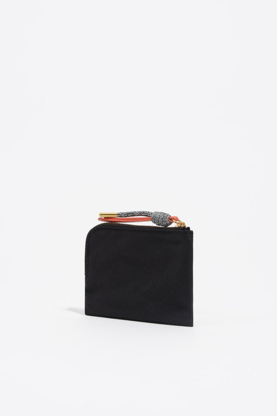 Black nylon coin purse