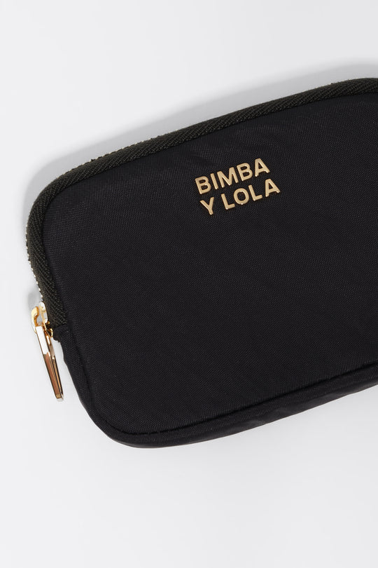 Black nylon coin purse