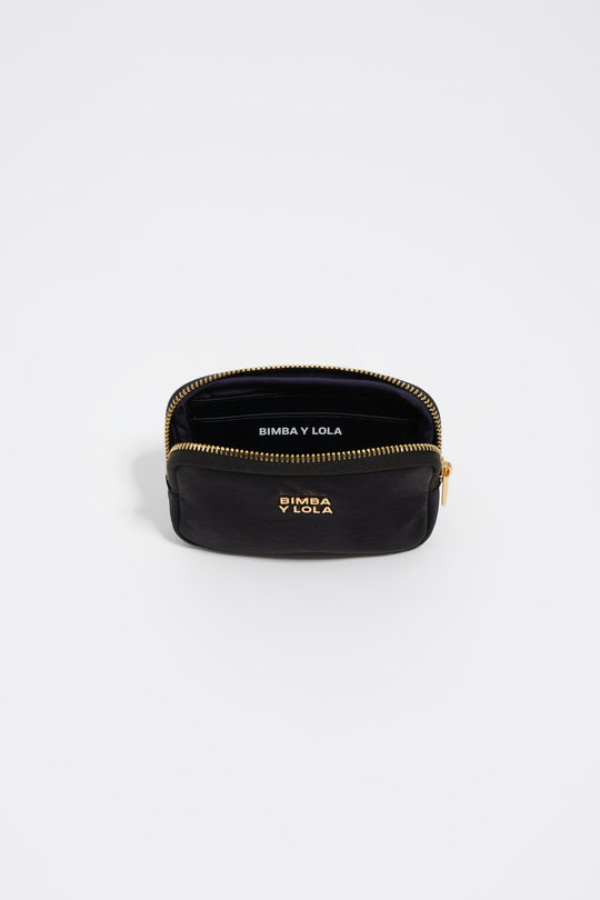 Black nylon coin purse