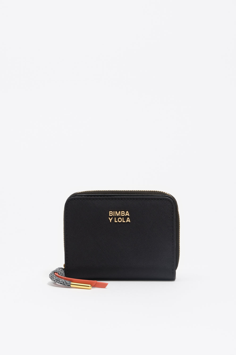 Black nylon flap purse