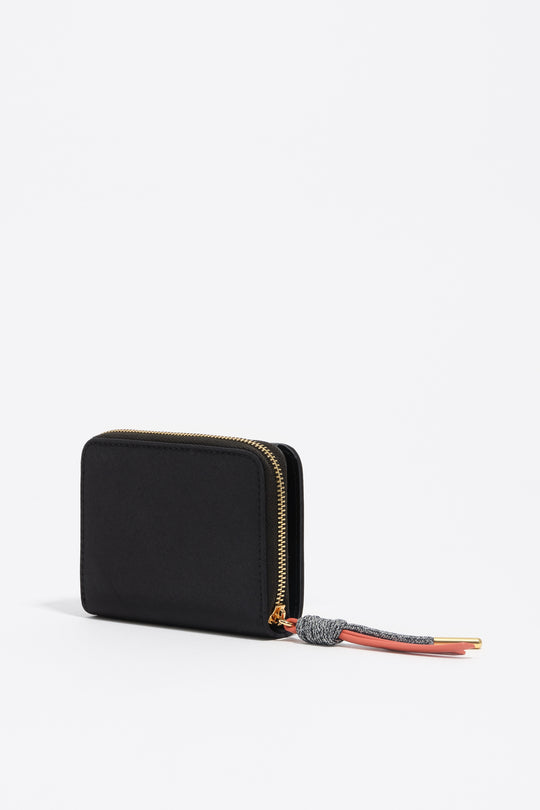 Black nylon flap purse