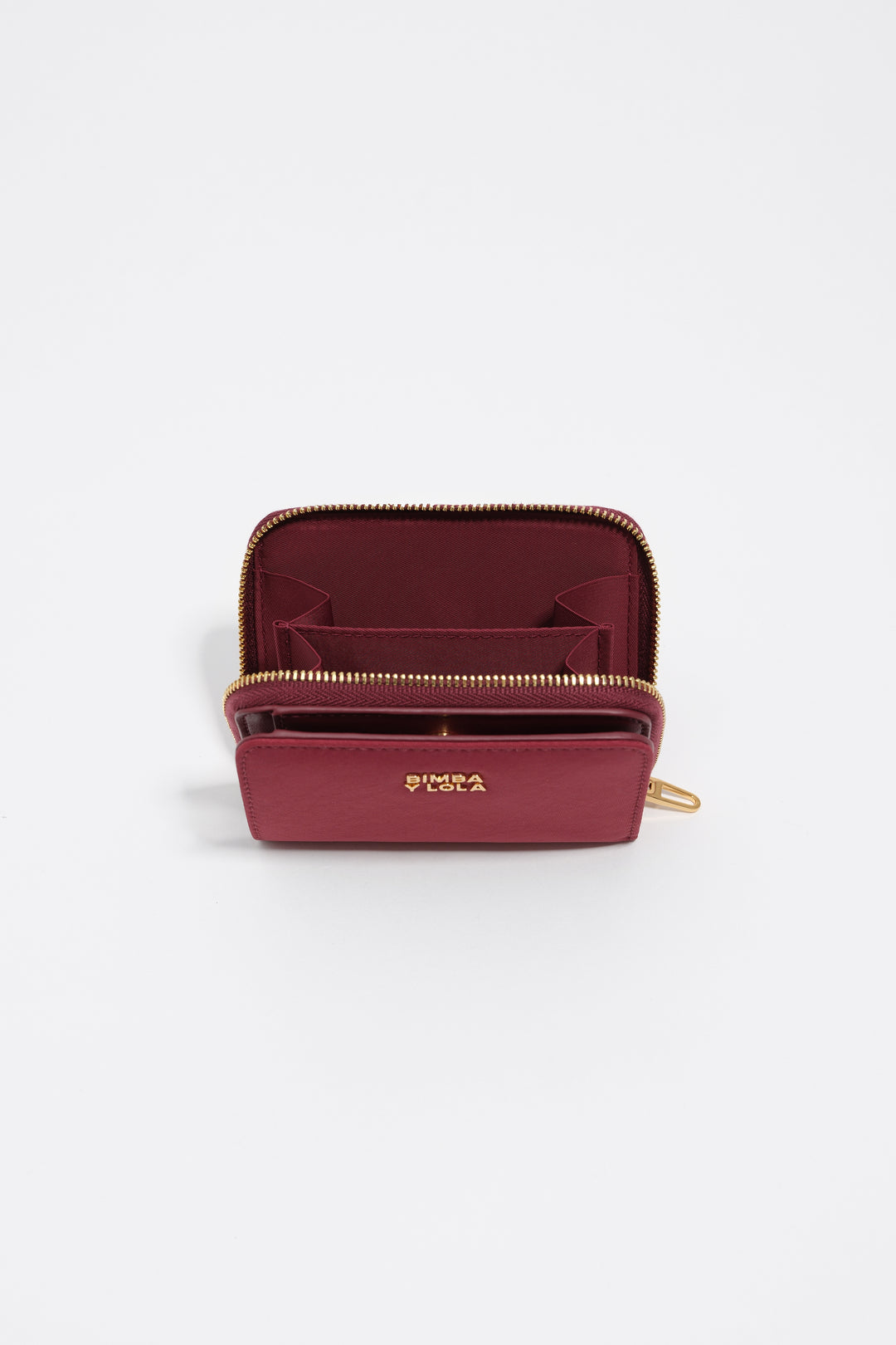 Burgundy nylon flap purse