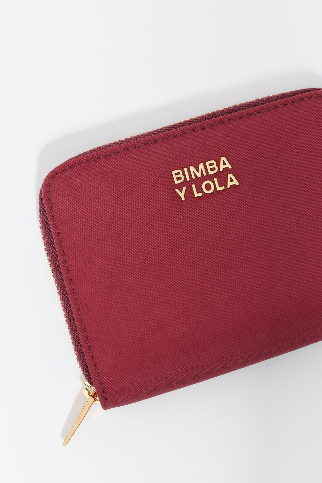 Burgundy nylon flap purse