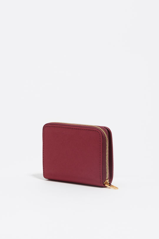 Burgundy nylon flap purse